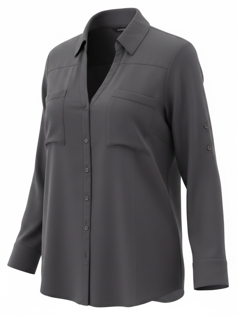 Express Black Button-Down Blouse